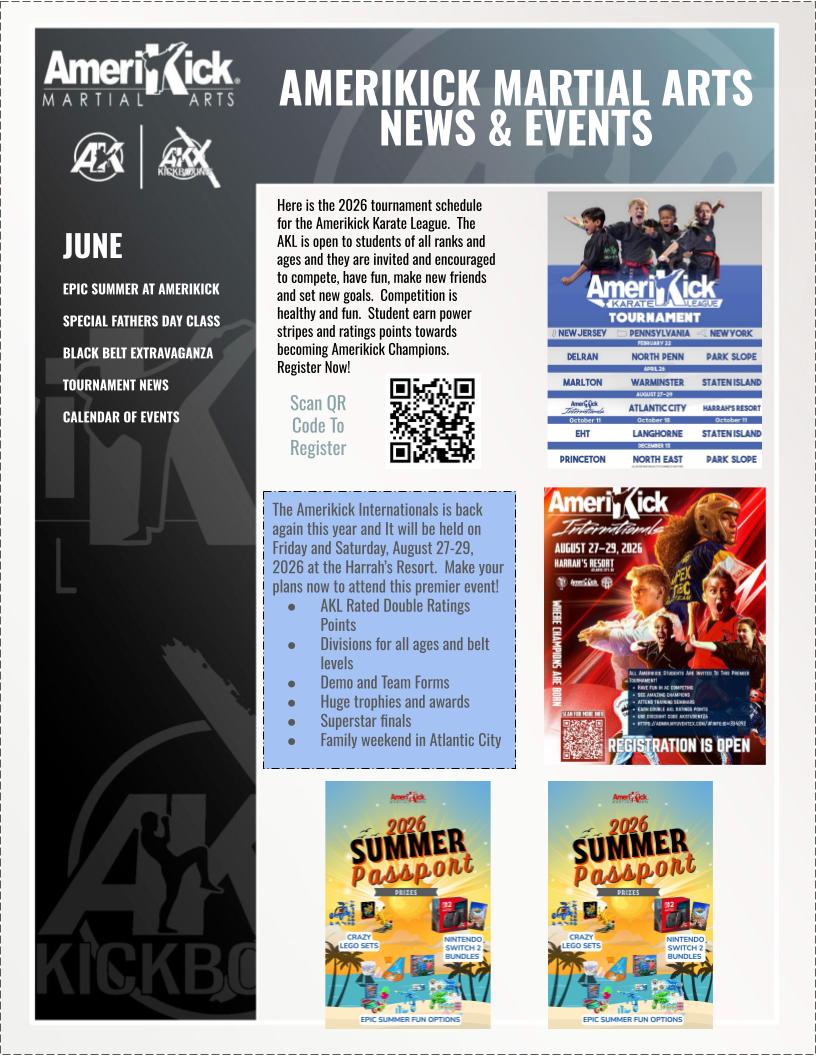 June 2026 Amerikick Newsletter — Tournament News & Amerikick Internationals