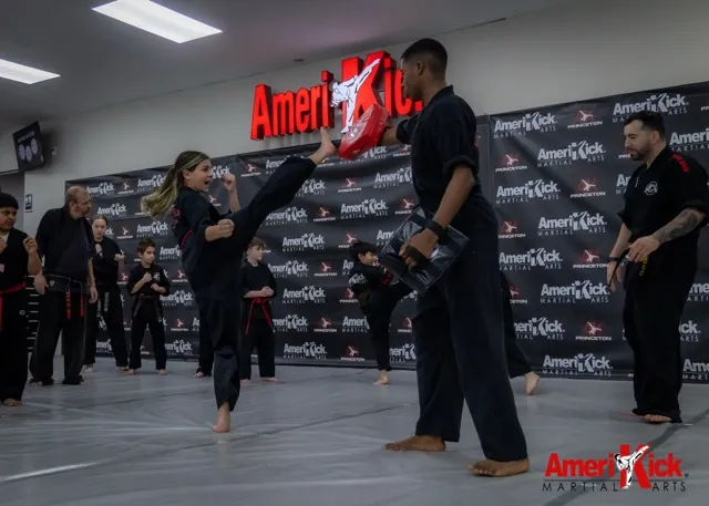Kids Martial Arts student high kick